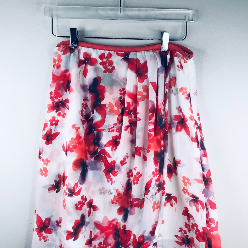 Nie + Zoe Skirt Floral Faux Wrap